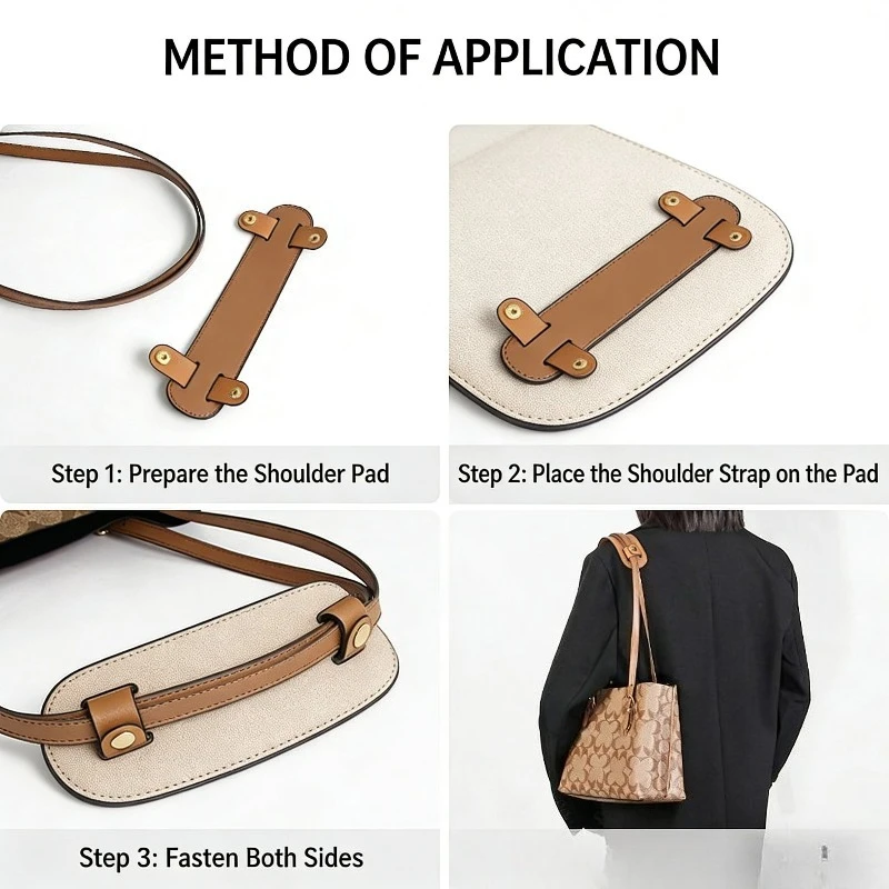 토트백 교체용 손잡이 25개, 어깨끈 감압 패드 키트, 마이크로파이버 가죽 가방 액세서리, 정리용 인서트
