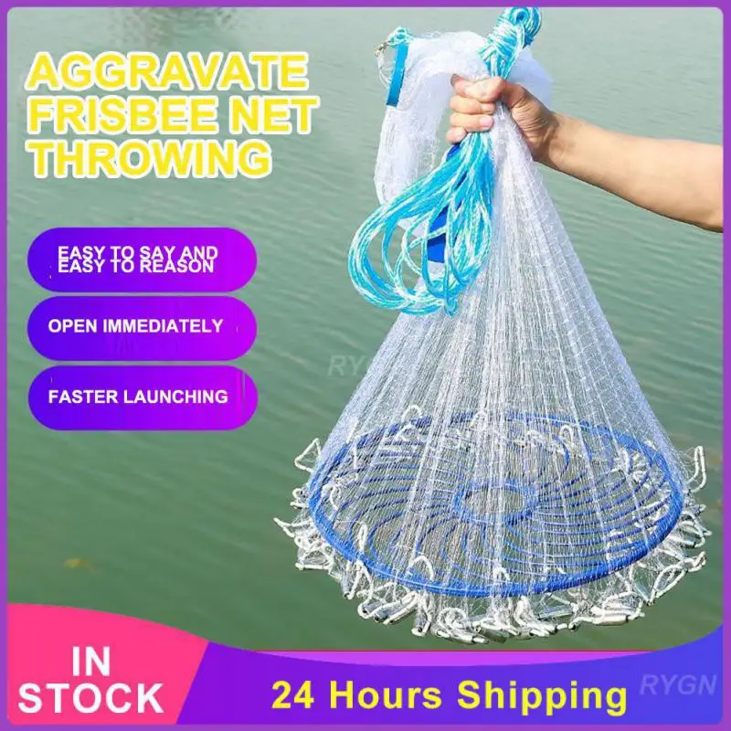 Hand throwing Folding Mesh Strengthened One Piece Fishing Tackle