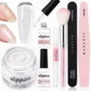 Makartt Nail Repair Kit for Cracked Natural Nail, Clear Dip Powder Nail Kit Starter Set with 2 in 1 Base Top Coat, Activator 1