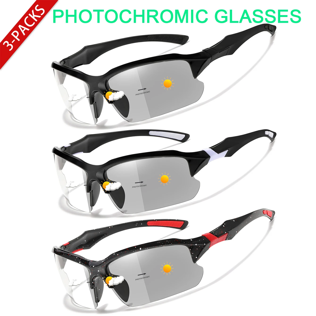 Cycling Sunglasses Photochromic Outdoor Men And Women