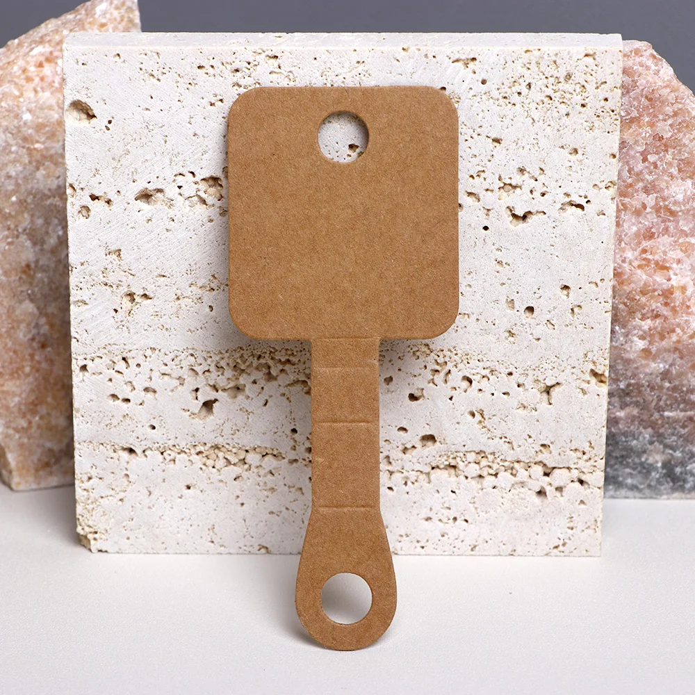 50PCS 4x10cm 보석 팔찌 반지 목걸이 홀더에 대 한 자체 접착 골 판지 디스플레이 카드를 교수형 중소 기업 패키지