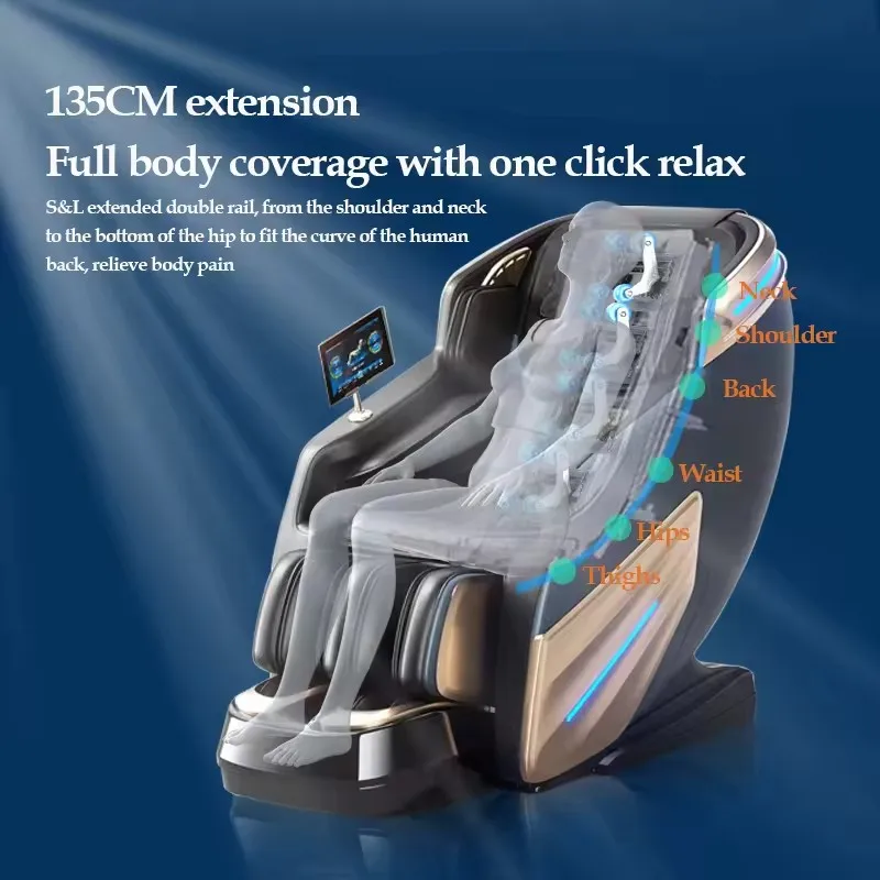 2024 Best Electric Full Body Luxury High-End Electric 4D Massage Chair 3D Zero Gravity Full Body Stretching Massage Chair 2