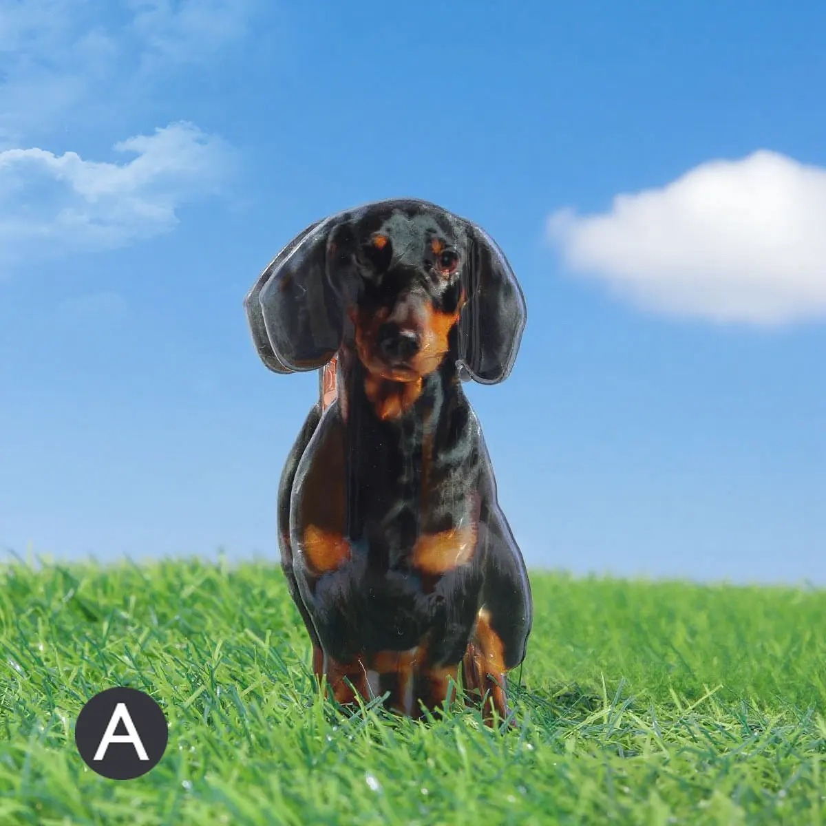 1 Stück personalisierte perlmuttfarbene Haustier-Dackel-Dalmatiner-Bulldogge-Hunde-Kollektion, bedruckte Haarklammer für Mädchen – Detail 6