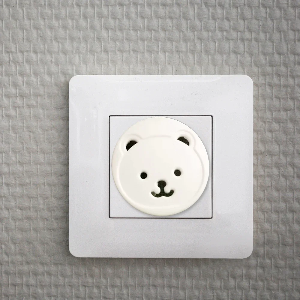 10pcs Safety Electric Socket Outlet Plug Protection for Child Cute Bear Power Socket Cover Plugs Anti Electric Shock Plugs Kids