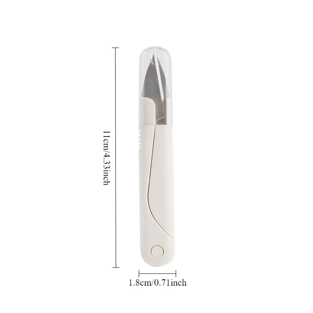 1 PC U-shaped Household Scissors Round Head with Cap Spring Household Sewing Stainless Steel Thread Scissors Sewing Scissors 6
