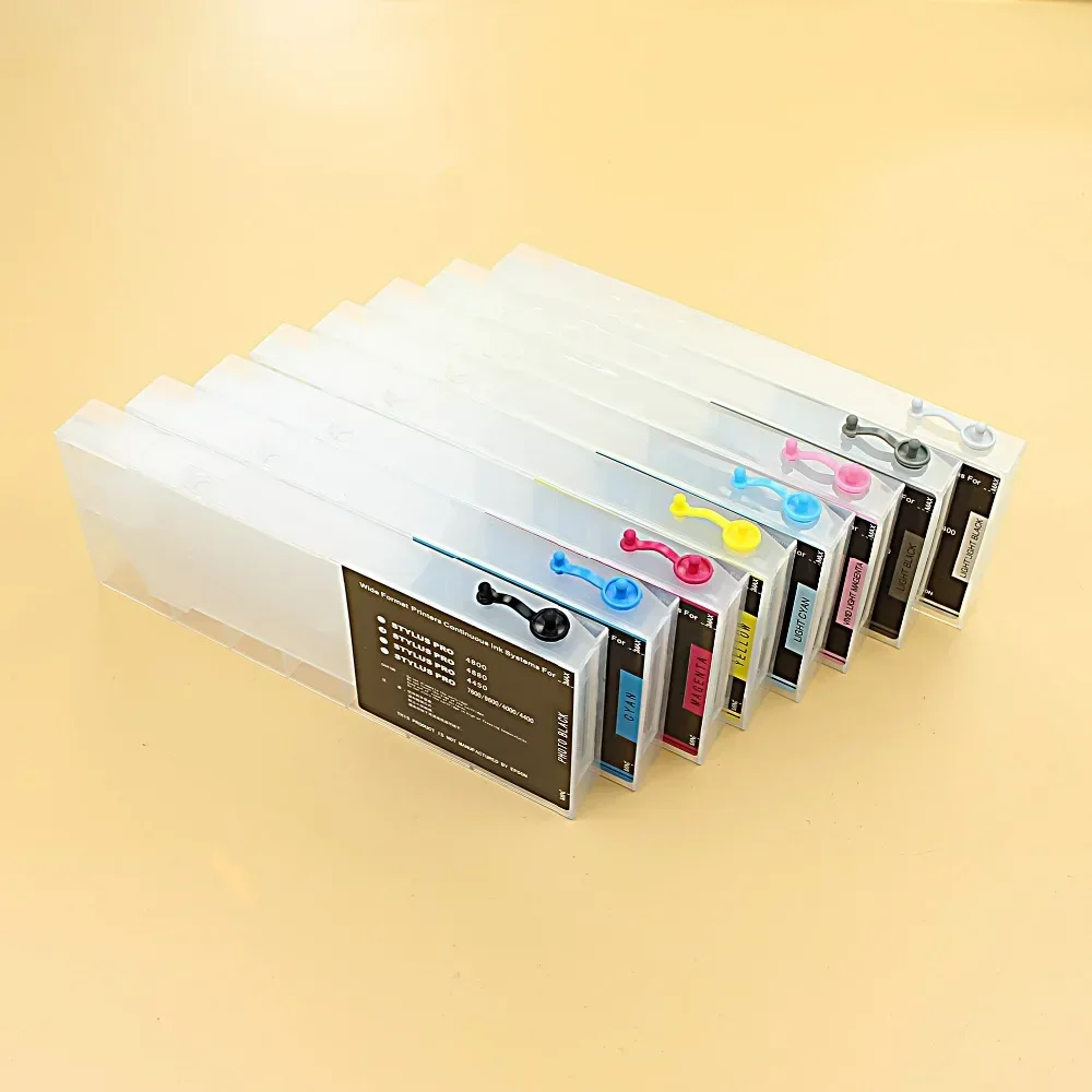 엡손 4880 4800 용 9600 카트리지 엡손 충전식 잉크 카트리지 용 리필 잉크 카트리지 Stylus Pro 4800 4880 4000 키트