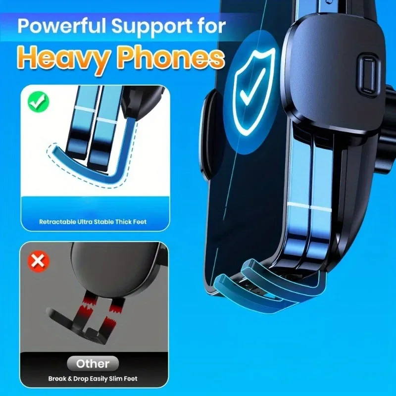 Universal 360° Rotating Air Vent Phone Holder with Anti-Slip Grip