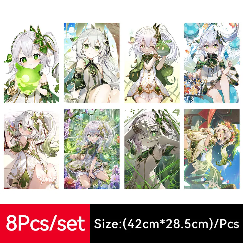 Personagem de Anime do Genshin Impact Set, pôsteres de jogos quentes,  Nahida, Pintura de Parede, Home Decor, adesivos impermeáveis - AliExpress