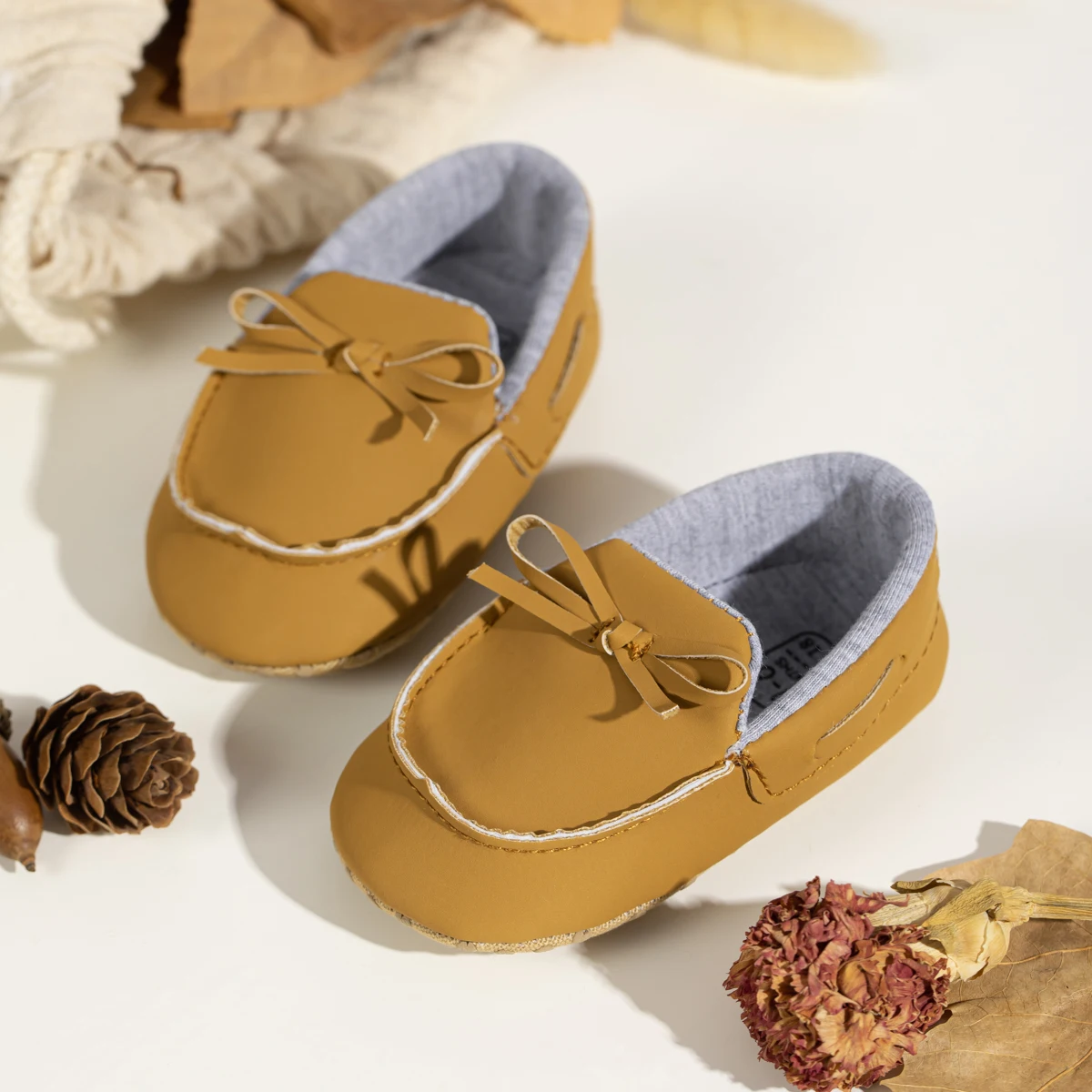 KIDSUN Khaki Baby Casual Shoes Flats Anti-Slip Cotton Sole Newborns Boy Girl Shallow First Walkers Infant Toddler Shoes qunq korea style baby girl first walkers summer knitted casual newborns princess shoes 2021 new flower lace infant flats