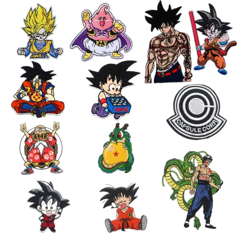 Cheap Patches For Clothes Bag Iron On Thermal Stickers Goku De