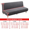 Sofa Bed Cover Jacquard Fabric 3 Different Sizes Armless Cover Sofa New Decor Slipcovers Stretch Protector Elastic Bench Cover 2