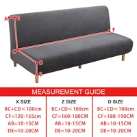 Sofa Bed Cover Jacquard Fabric 3 Different Sizes Armless Cover Sofa New Decor Slipcovers Stretch Protector Elastic Bench Cover 2