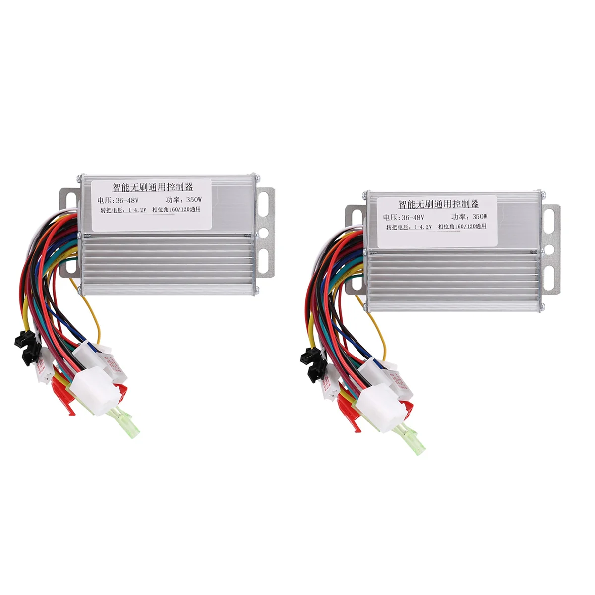 

2X Electric Bike Motor Controller 36V/48V 350W12 Tube Brushless DC Motor Controller for Electric Bicycle E-Bike Scooter