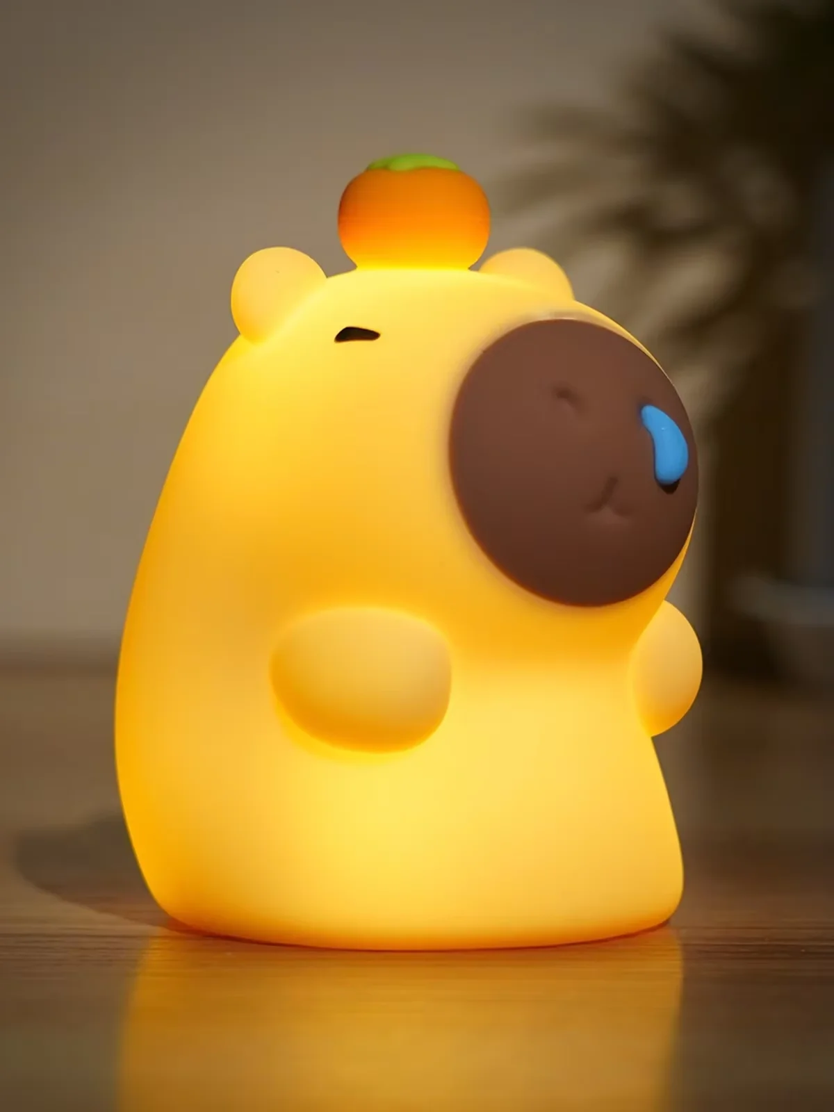 Cute Silicone Capybara Night Light Children's Gift USB Rechargeable Animal Touch Bedside Slepp Lamp