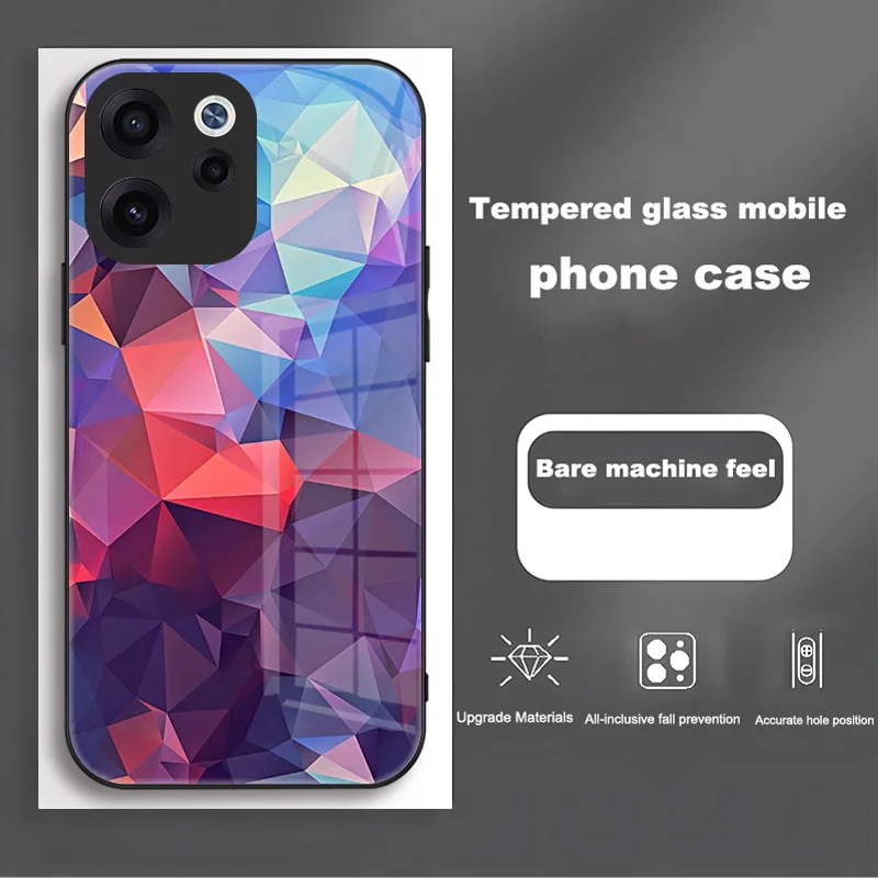 Luxury Shockproof Tempered Glass Phone Case with Full Camera Protection