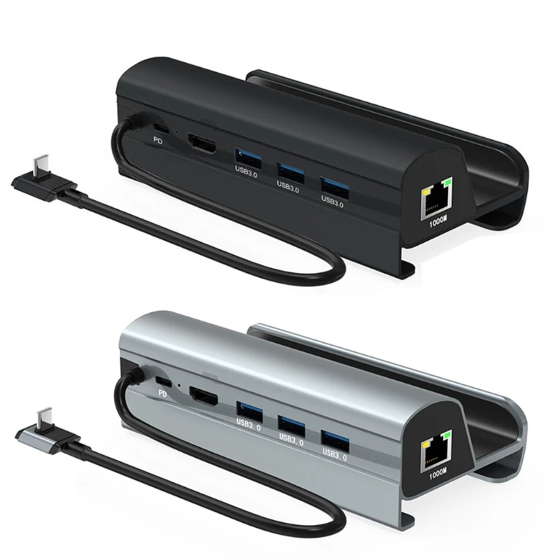 

Alloy USB C Docking Station 6 in 1 USB Hub with 3 USB3.0 and PD 60W for Steam Deck Dock with Gigabit Ethernet