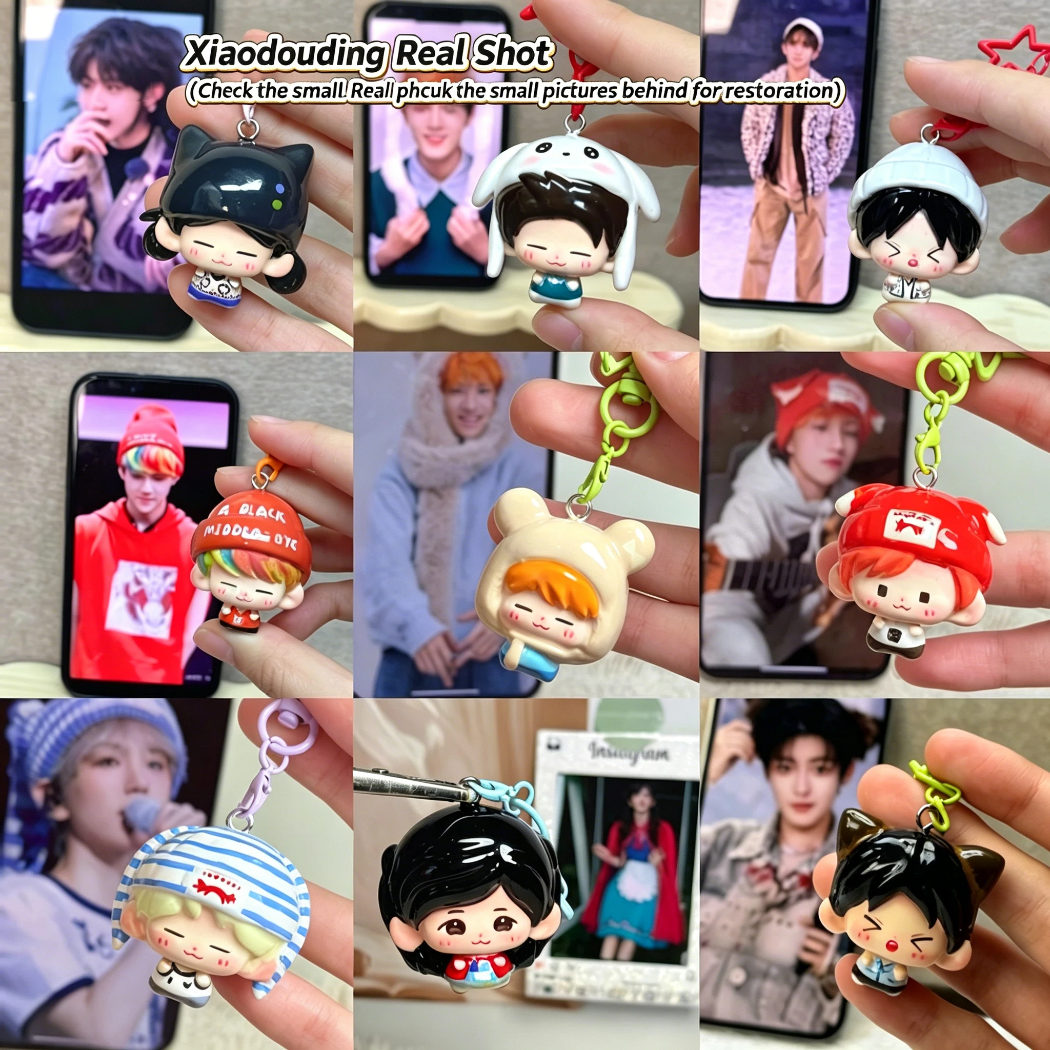 Individuell gestaltete Foto-Tonfigur als Tischdekoration, handgefertigte Puppe als Souvenir für Paare oder Freunde zum Geburtstag, Sammlerstück in Blindbox_voghion.com