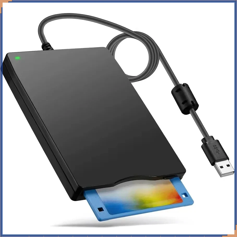 Compact 3.5-Inch External USB Floppy Disk Drive Reader