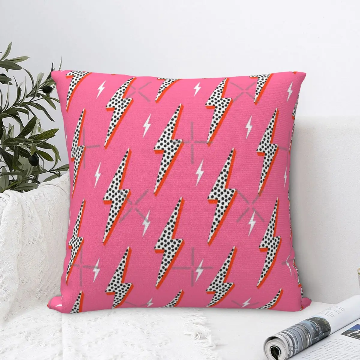 Pillow Case Pillow Cover Pillows Pillowcase | Preppy Lightning Bolts