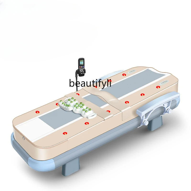 

Voice Control Tepidity Therapy Bed Jade Massage Couch Electric Cervical Spine Lumbar Whole Body Multifunctional