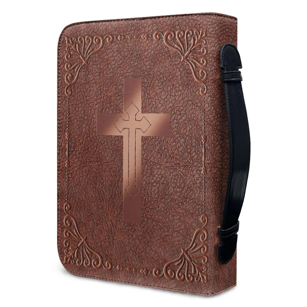 FORUDESIGNS Leather Bible Carrying Case Bible Cover For Women's Bible Utility Case Multi-functional Zippered Bible Bags Tote