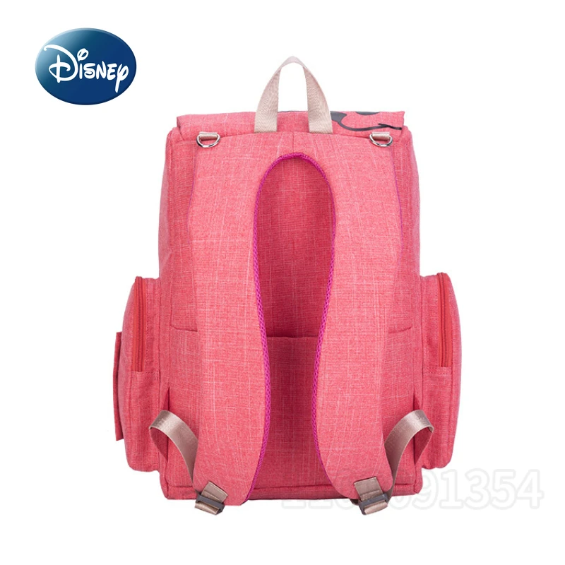 Disney-mochila Original de Mickey para pañales, bolso de bebé de dibujos animados, gran capacidad, multifuncional, alta calidad