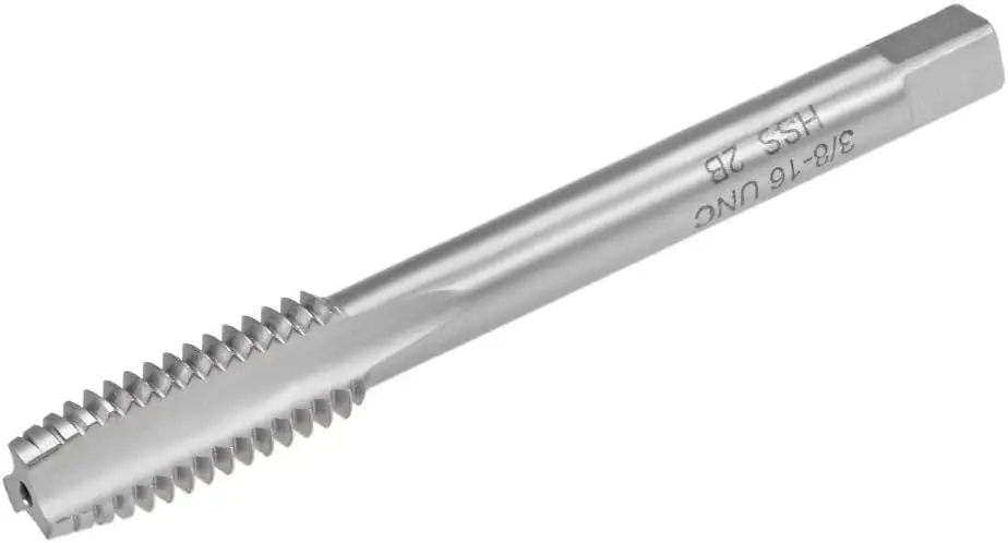 

Kidisoii Machine Tap 3/8-16 UNC Thread 2B Class 3 Flutes High Speed Steel Screw Threading Tap Tapping Tool