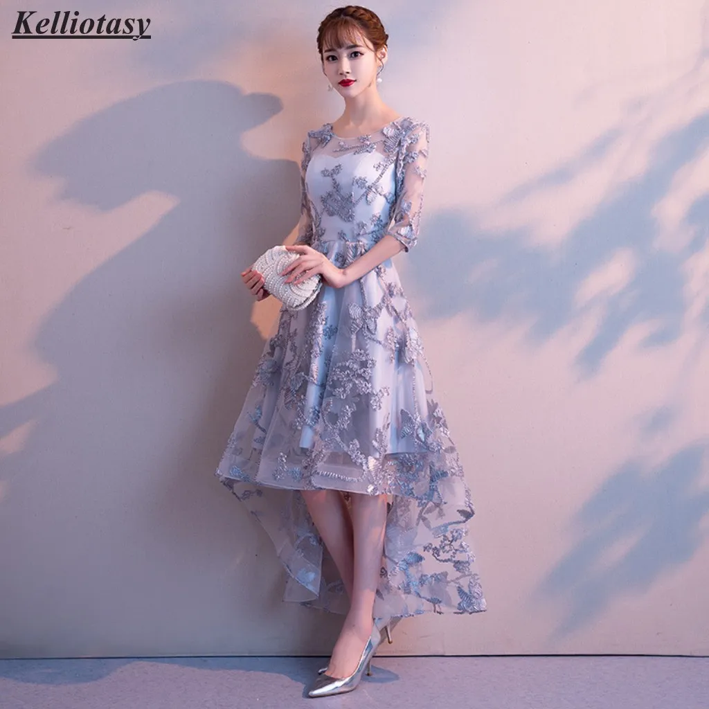 High Low Bridesmaid Dress Affordable Seductive Girls Bridal Party Dress GMQ008