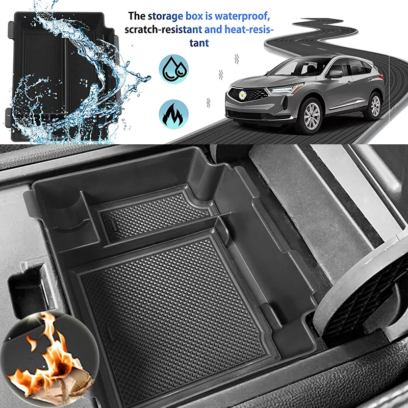 Car Armrest Storage Box For 2022 2023 Honda Acura RDX Accessories Interior Parts Center Console Glove Box Organizer 