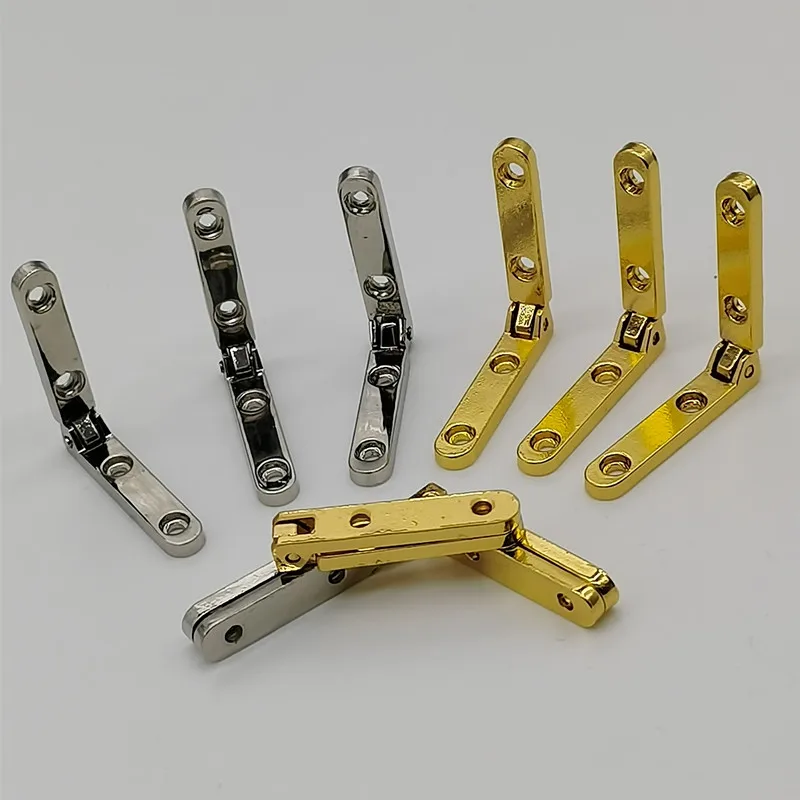 90 Degree Hinges stainless steel hinges door hinges 6Pcs Zinc Alloy Seven-letter Spring Hinge for Wooden Box Gift Wine Jewellery Case Cabinet Furniture Hardware