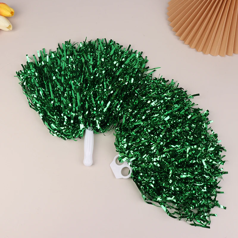 2 stücke Cheerleading Pom Poms Mit Griff Cheer Bälle Gold Silber Rot Gelb Blau Hand Dance Pompoms Zubehör Für Frauen kinder – Detail 7