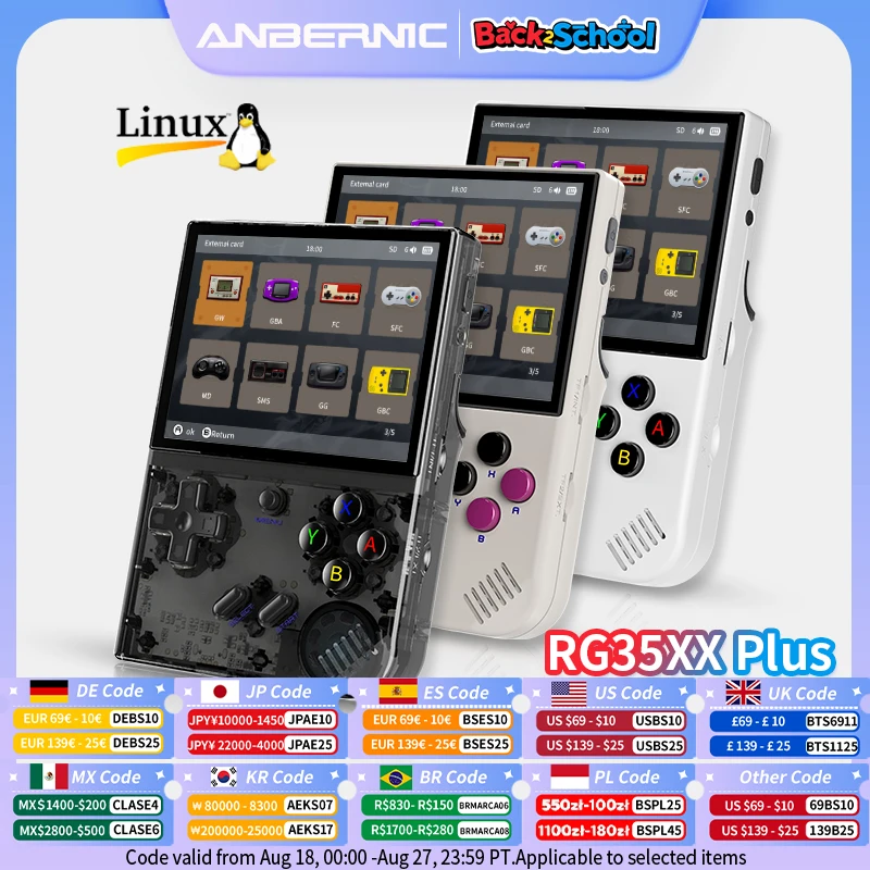 RG35XX PLUS レトロゲームコンソール | 5000+ ゲーム Amazon.com: RG35XX Plus Handheld Game Console 64G TF Card