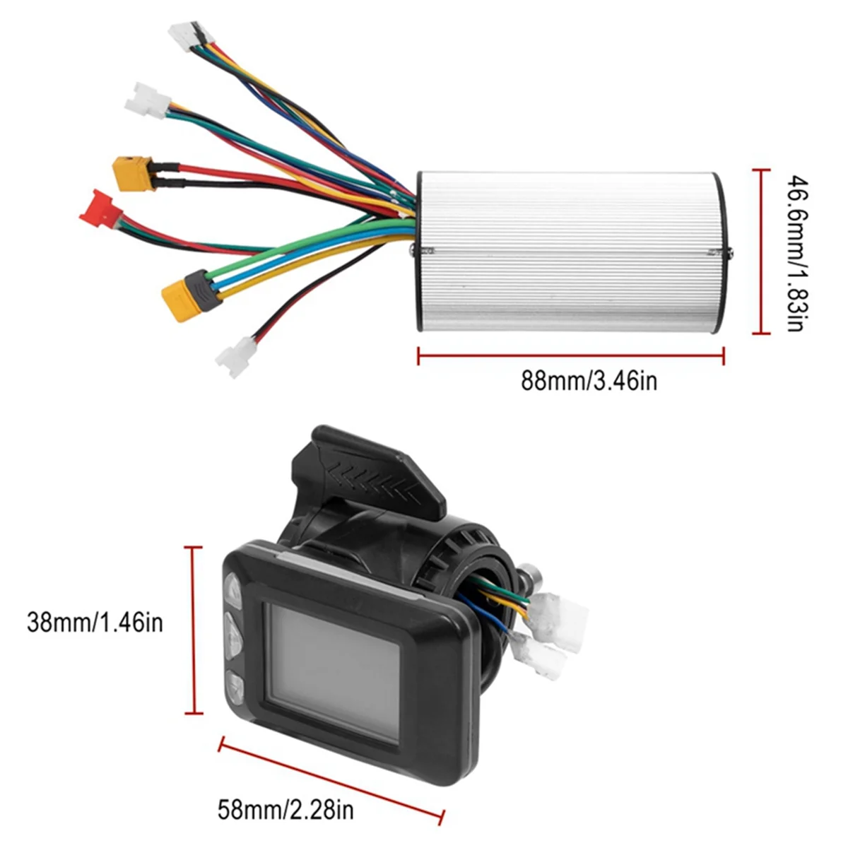 24/36V 250/350W 15A Electric Scooter Controller Instrument Accelerator Kit, Electric Scooter Accessories