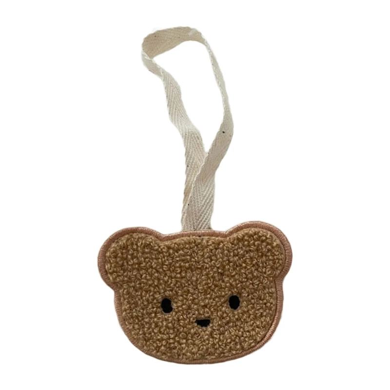 

D7WF Mini Cute Soft Plush Bear Doll Bag Pendant with Child Name Listing for Christmas Tree Decorations 7.48x3.15"