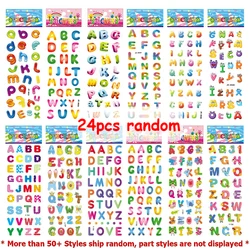 Cartoon Letter Design Bubble Stickers - Self - Adhesive Decorative Set (24pcs)
