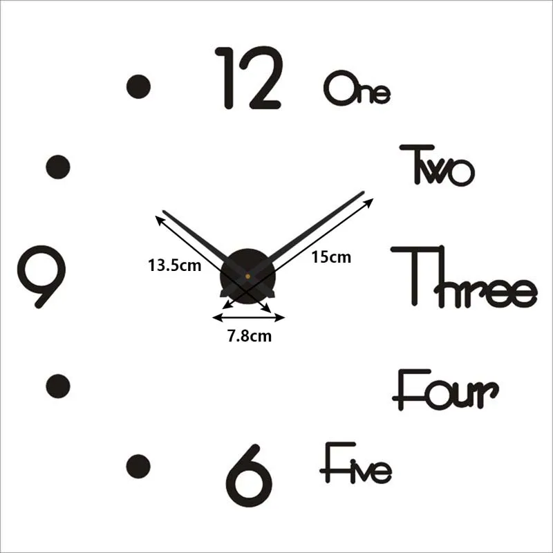 1pcs 2022 Creative Luminous Wall Clock Living Room Diy Wall Sticker Clock Mute Clock Clock Wall  Home Decoration