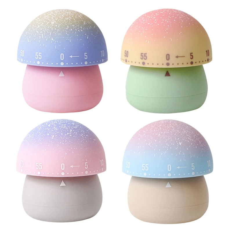

Cute Mushroom Timer for TIME Management Mechanical Kitchen Timers for Home Kitchen Cooking Playing Pianos Study Manual