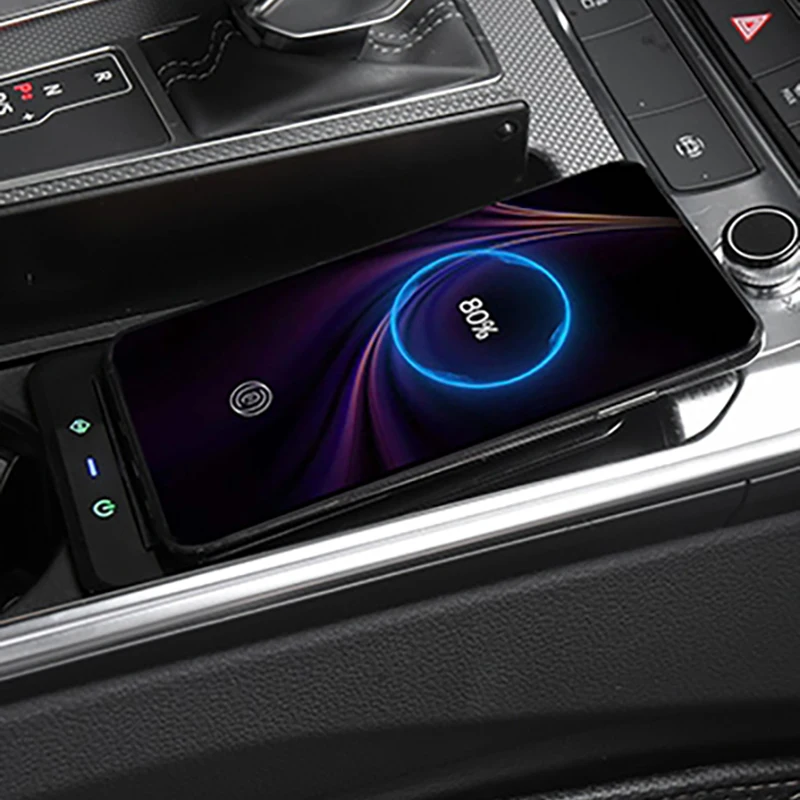 

For Audi A6 C8 S6 RS6 A7 S7 RS7 15W car QI wireless charger phone charger fast charger charging plate pad 2019 2020 2021 2022