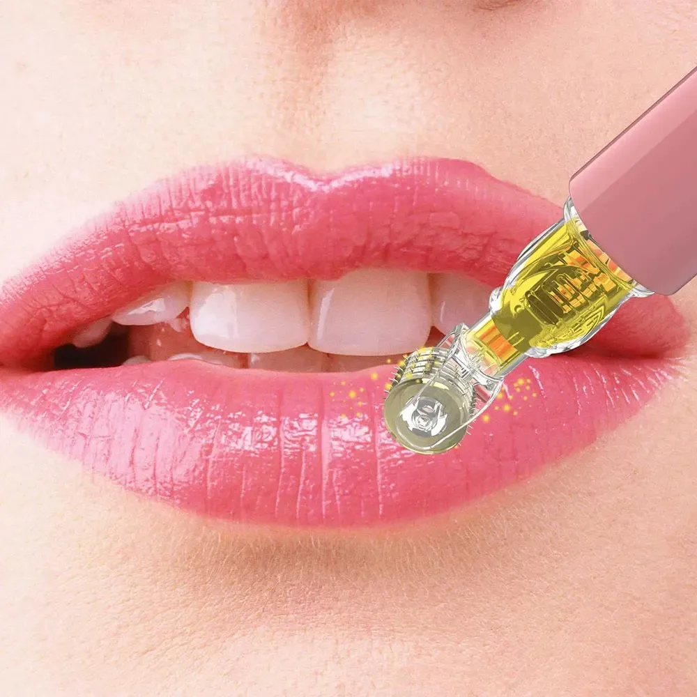 Derma Roller 105 Pin Derma Roller Titanium Pin Roller Lip Beard Growth Hair Growth Portable Manual Lip Massager