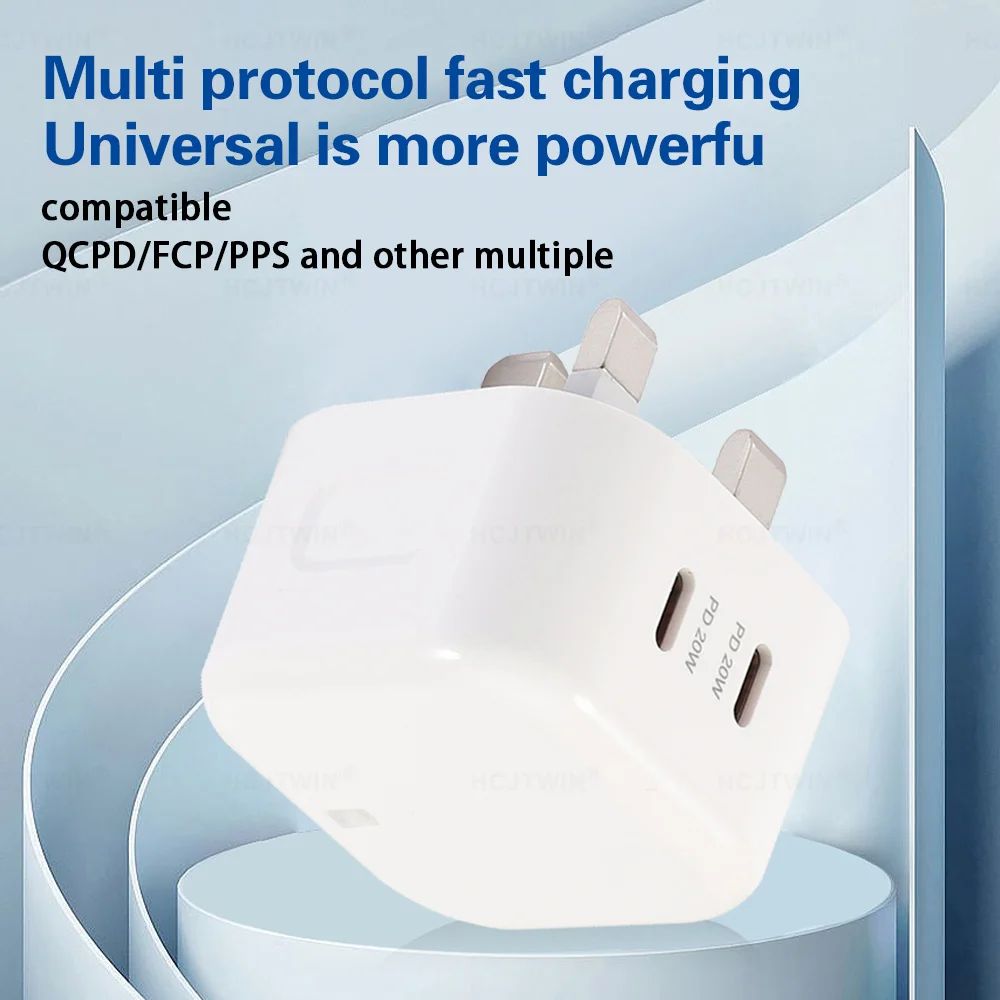 Total 40W Dual USB C Type c PD Wall Charger Fast Quick Charging Power Adapters For Ipad 2 3 4 IPhone 12 13 14 15 Xiaomi Huawei