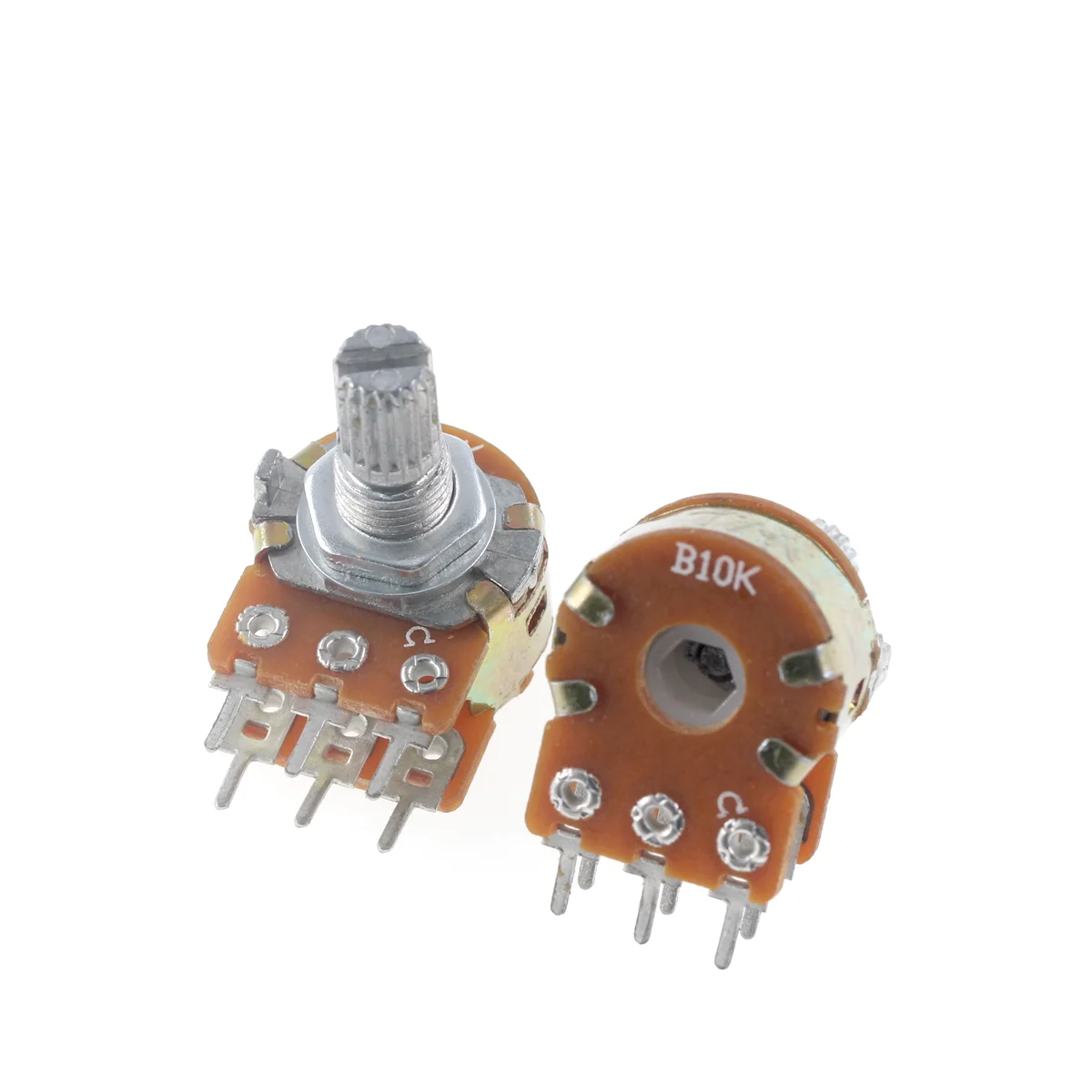 Lot De 5 Potentiomètres Linéaires B100K 1K 5 Broches, Avec Interrupteur Sur Arbre 15mm - Neuf