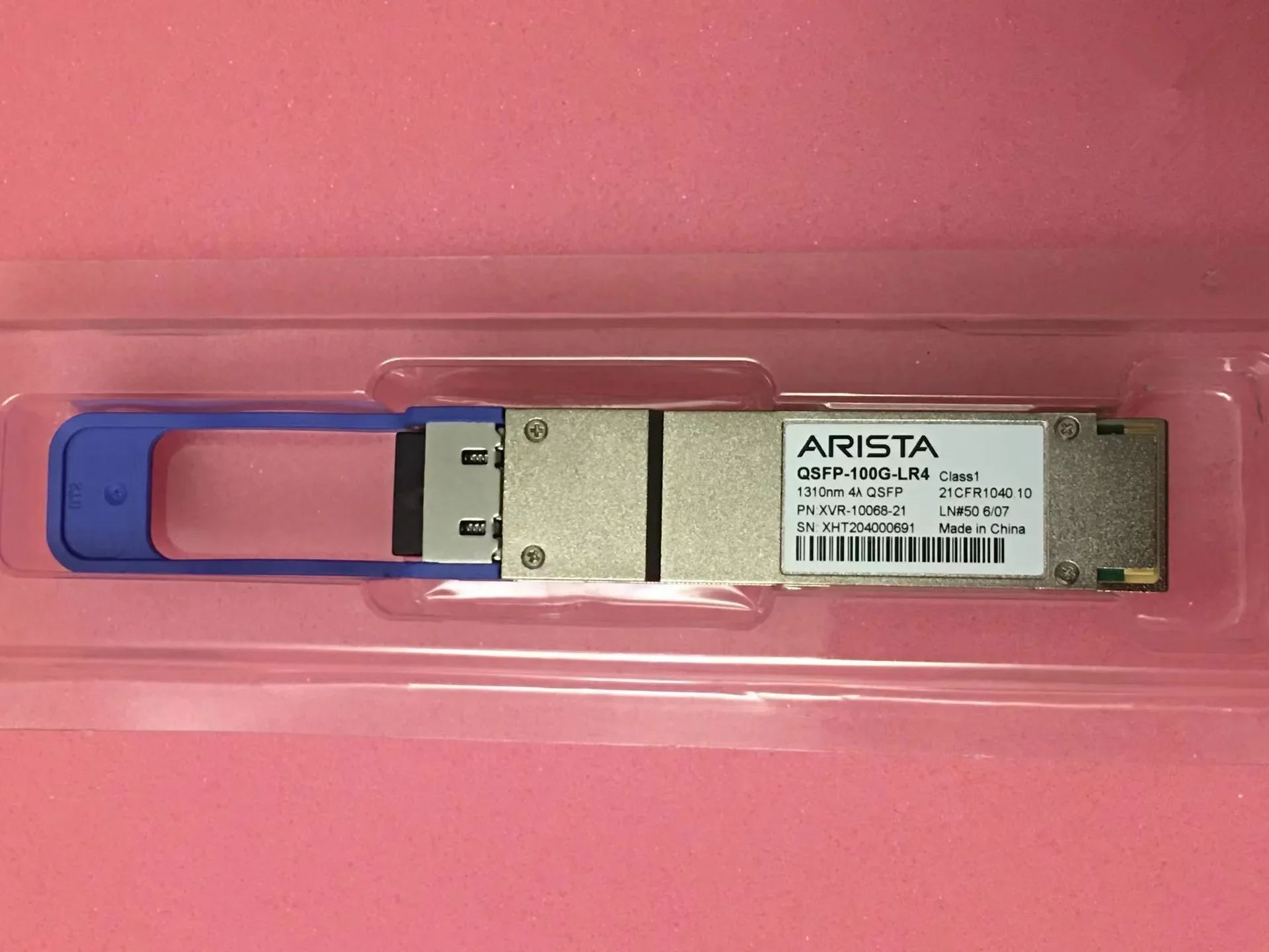 Arista Qsfp 100G Optical Fiber QSFP-100G-LR4 XVR-10068-21 1310NM 10KM 100GB Fiber Optic Transceiver