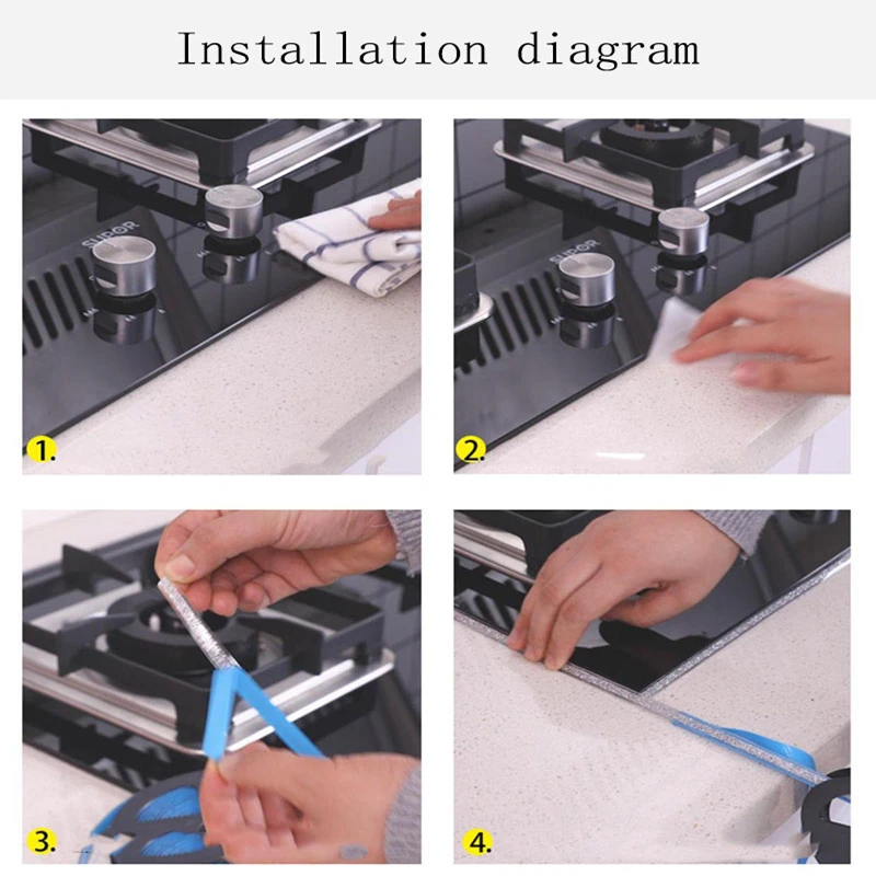 Ceramic Tile Gap Tape Self-Adhesive Kitchen Bathroom Waterproof Beautiful Seam Wall Floor
