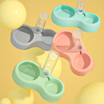 Double Cat Bowl with Water Dispenser 2