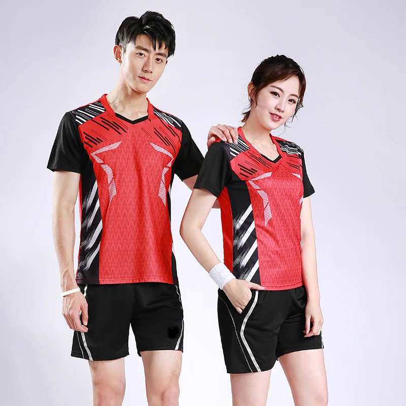short sleeve t shirt badminton uniforms Men Women Polyester Breathable Badminton Shirt Table Tennis T Shirt Exercise Unisex