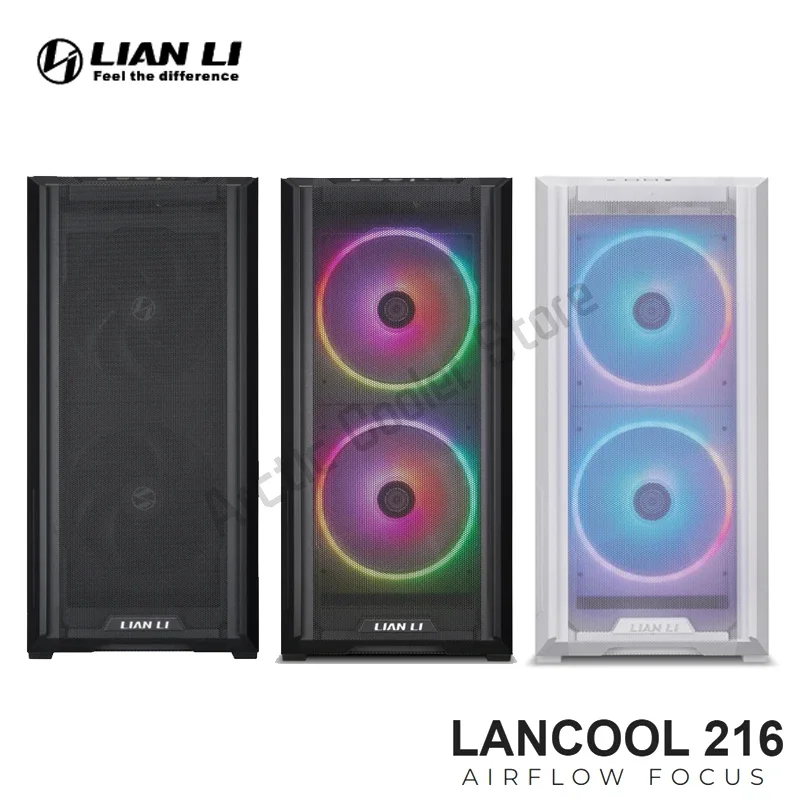 LANCOOL 216 Computer Case Gaming PC Chassis Support E-ATX/ATX/M-ATX/Mini-ITX, 480.9*235*491.7mm With Fan Water Cooling Cooler