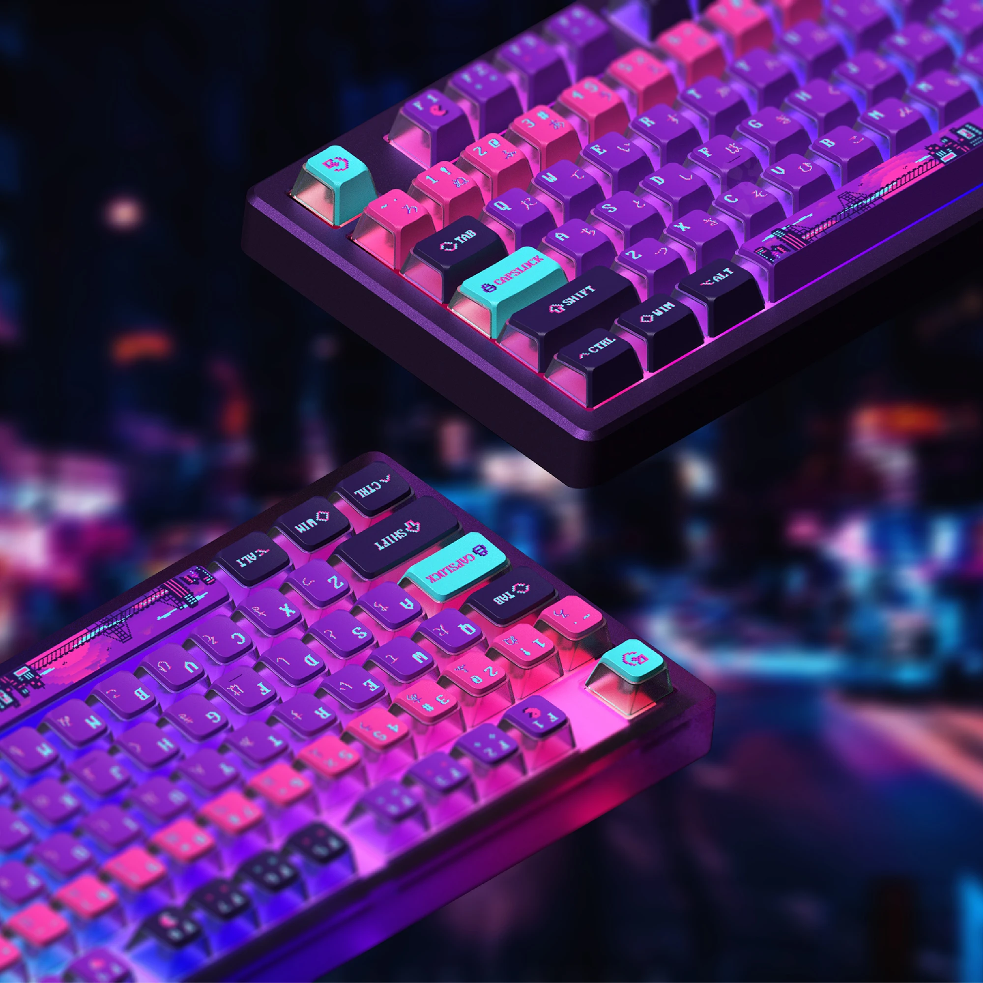 Keytok ensemble de capuchons de touches de clavier en pbt pais profil