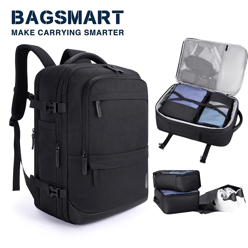 BAGSMART-Travel-Backpack-Men-4PCS-Multi-Function-Luggage-Lightweight ...