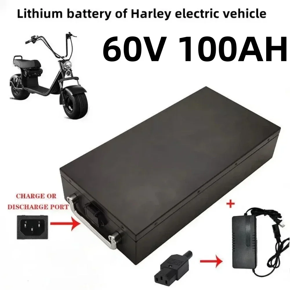 

New Full Capacity Power 18650 Lithium Battery 60V20ah-100ah Lithium Battery Pack Suitable for 250-2000W+Lithium Battery Charger