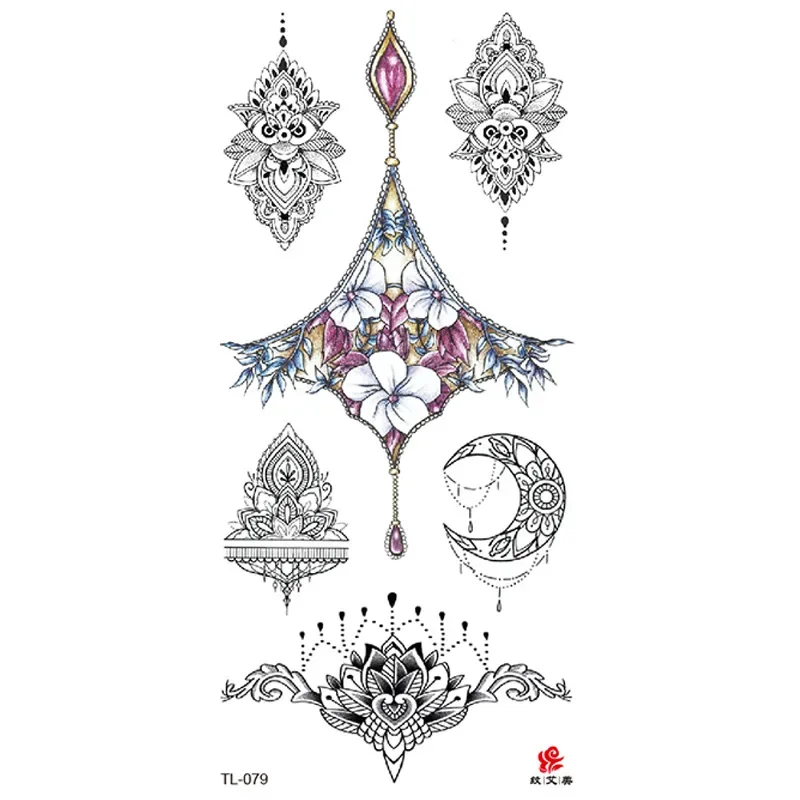 Фото Новые 3D тату-наклейки, татуировки, Временные татуировки, цветок, искусственные татуировки, временные тату-наклейки для животных, милые татуировки, временные татуировки №2